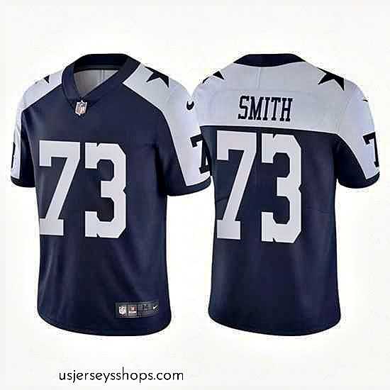 Captivating Dallas Cowboys 73 Tyler Smith Navy Thanksgiving Vapor Limited Stitched Jersey