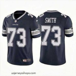 Stunning Dallas Cowboys 73 Tyler Smith Navy Vapor Limited Stitched Jersey