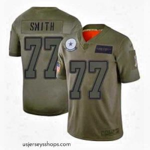 Stunning Dallas Cowboys 77 Tyron Smith Limited Camo 2019 Salute to Service Football Jersey