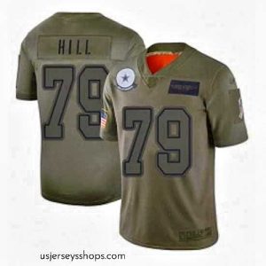 Stunning Dallas Cowboys 79 Trysten Hill Limited Camo 2019 Salute to Service Football Jersey
