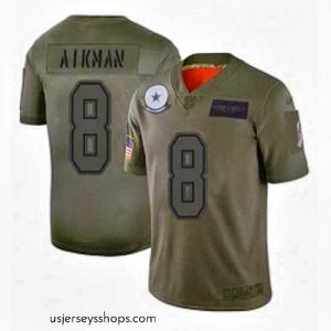 Stellar Dallas Cowboys 8 Troy Aikman Limited Camo 2019 Salute to Service Football Jersey