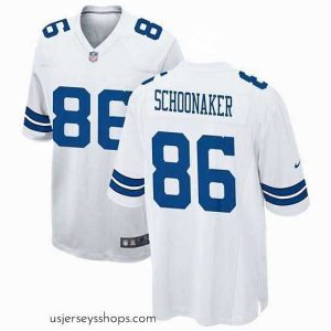 Breathtaking Dallas Cowboys  86 Luke Schoonmaker  White Vapor Untouchable Stitched Jersey