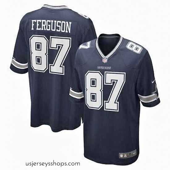 Exquisite Dallas Cowboys 87 Jake Ferguson Blue vapor limited Stitched Jersey