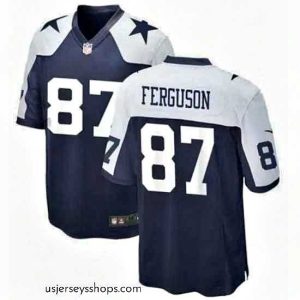 Alluring Dallas Cowboys 87 Jake Ferguson Navy vapor limited Stitched Jersey