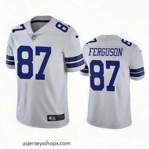 Magnificent Dallas Cowboys 87 Jake Ferguson White Vapor Untouchable Limited Stitched Football Jersey
