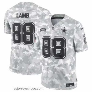 Exquisite Dallas Cowboys 88 CeeDee Lamb 2024 Arctic Camo Salute To Service Limited Stitched Football Jersey