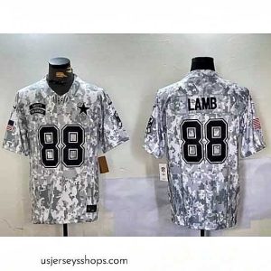 Glamorous Dallas Cowboys 88 CeeDee Lamb 2024 F.U.S.E Arctic Camo Salute To Service Limited Stitched Football Jersey