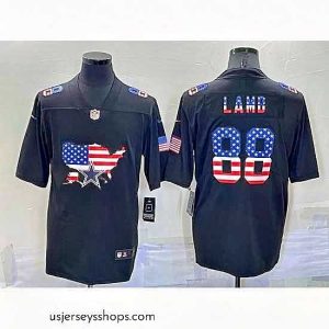 Glamorous Dallas Cowboys 88 CeeDee Lamb Black USA Flag Limited Stitched Jersey