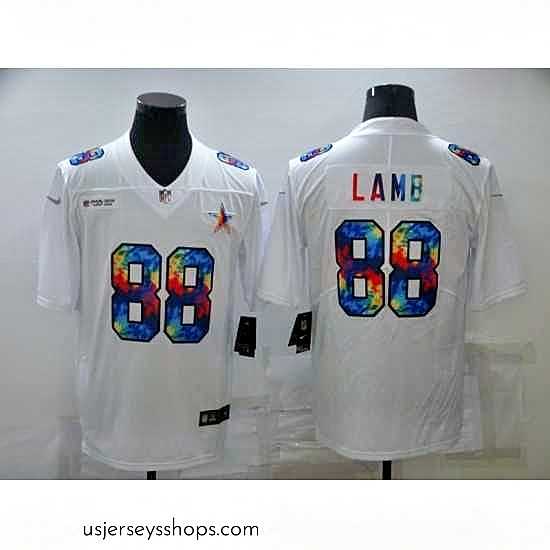 Breathtaking Dallas Cowboys 88 CeeDee Lamb Multi Color White 2020 NFL Crucial Catch Vapor Untouchable Nike Limited Jersey