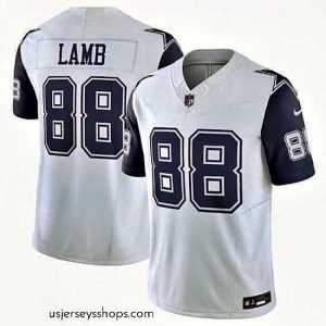 Magnificent Dallas Cowboys 88 CeeDee Lamb White 2023 F.U.S.E  Vapor Limited Stitched Football Jersey