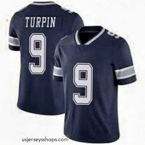 Breathtaking Dallas Cowboys 9 KaVontae Turpin Navy Limited Jersey
