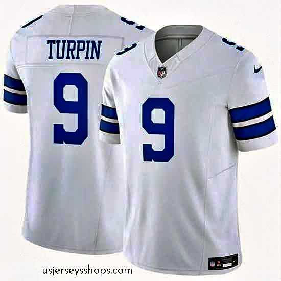 Captivating Dallas Cowboys 9 KaVontae Turpin White 2023 F.U.S.E Vapor Untouchable Limited Stitched Football Jersey