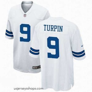 Glamorous Dallas Cowboys 9 KaVontae Turpin White Stitched Football Game Jersey