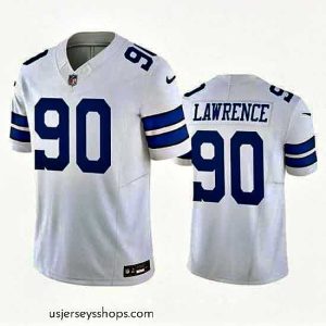 Alluring Dallas Cowboys 90 Demarcus Lawrence White 2023 F.U.S.E  Vapor Limited Stitched Football Jersey