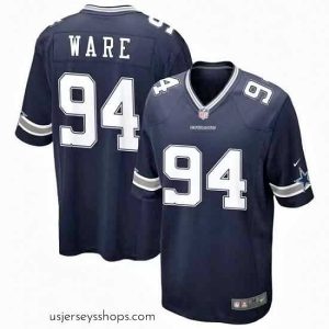 Glamorous Dallas Cowboys 94 DeMarcus Ware Navy Vapor Limited Stitched Jersey