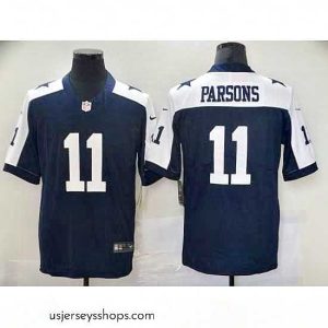 Stunning Dallas Cowboys Micah Parsons 11 Blue Thanksgivens Vapor Limited NFL Jersey
