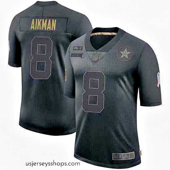 Alluring Dallas Cowboys Troy Aikman Black Limited 2020 Salute To Service Jersey
