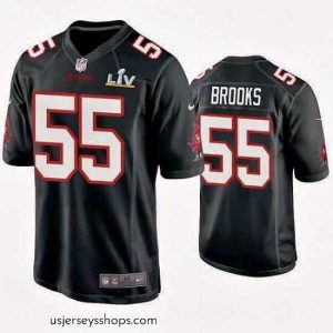 Stellar Derrick Brooks Buccaneers Black Super Bowl Lv Game Fashion Jersey