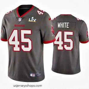 Sensational Devin White Buccaneers Pewter Super Bowl Lv Vapor Limited Jersey