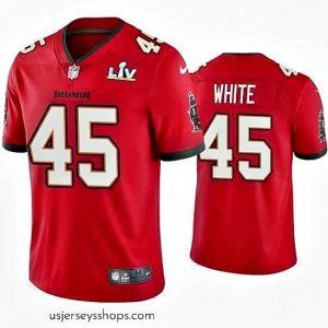 Exquisite Devin White Buccaneers Red Super Bowl Lv Vapor Limited Jersey