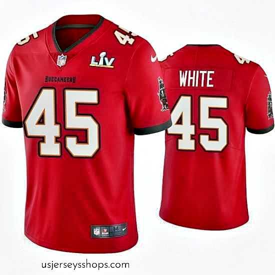 Exquisite Devin White Buccaneers Red Super Bowl Lv Vapor Limited Jersey