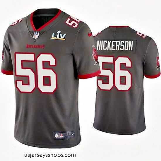 Stunning Hardy Nickerson Buccaneers Pewter Super Bowl Lv Vapor Limited Jersey
