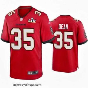 Stunning Jamel Dean Buccaneers Red Super Bowl Lv Game Jersey
