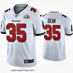 Exquisite Jamel Dean Buccaneers White Super Bowl Lv Vapor Limited Jersey