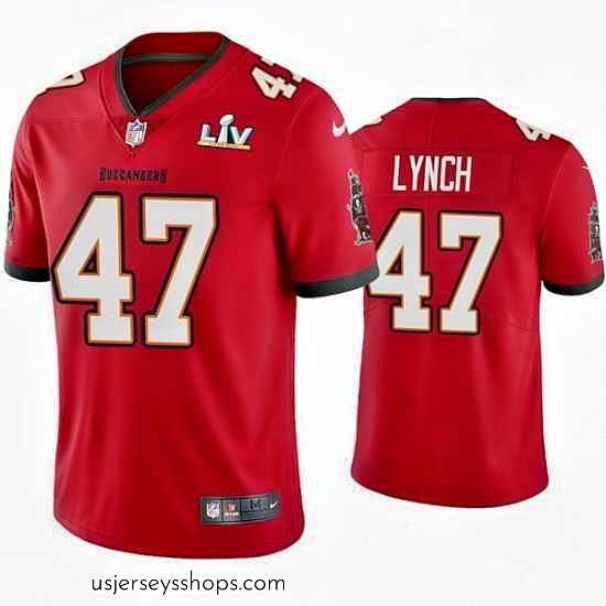 Stunning John Lynch Buccaneers Red Super Bowl Lv Vapor Limited Jersey