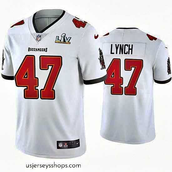 Sensational John Lynch Buccaneers White Super Bowl Lv Vapor Limited Jersey