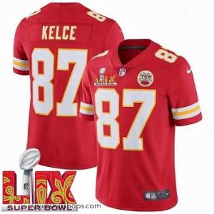 Enchanting Kansas City Chiefs Travis Kelce #87 Red 2024 2025 Super Bowl LIX F.U.S.E Stitched Jersey