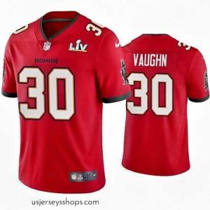 Alluring Ke'Shawn Vaughn Buccaneers Red Super Bowl Lv Vapor Limited Jersey