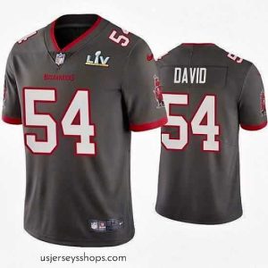 Sensational Lavonte David Buccaneers Pewter Super Bowl Lv Vapor Limited Jersey