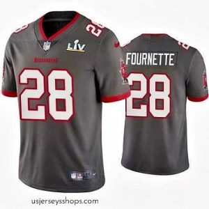 Breathtaking Leonard Fournette Buccaneers Pewter Super Bowl Lv Vapor Limited Jersey
