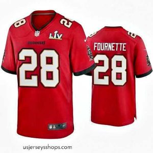 Magnificent Leonard Fournette Buccaneers Red Super Bowl Lv Game Jersey