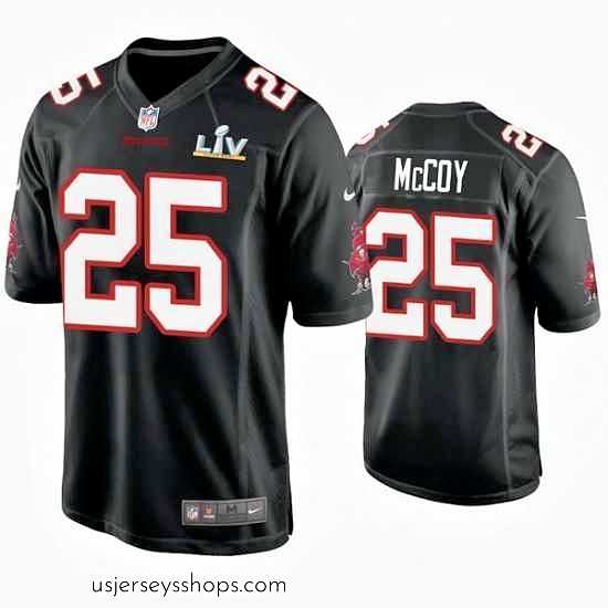 Sensational Lesean Mccoy Buccaneers Black Super Bowl Lv Game Fashion Jersey