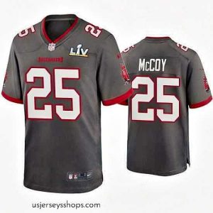 Sensational Lesean Mccoy Buccaneers Pewter Super Bowl Lv Game Jersey