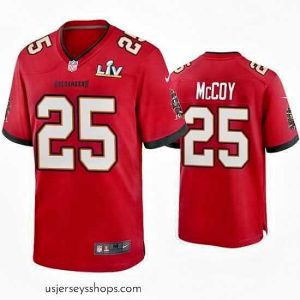 Glamorous Lesean Mccoy Buccaneers Red Super Bowl Lv Game Jersey