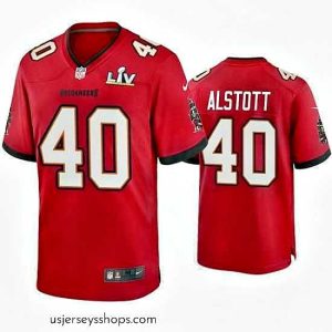 Alluring Mike Alstott Buccaneers Red Super Bowl Lv Game Jersey