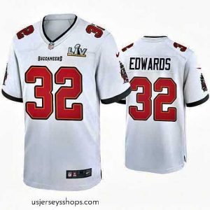 Exquisite Mike Edwards Buccaneers White Super Bowl Lv Game Jersey