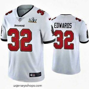 Breathtaking Mike Edwards Buccaneers White Super Bowl Lv Vapor Limited Jersey