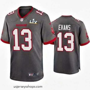 Stellar Mike Evans Buccaneers Pewter Super Bowl Lv Game Jersey