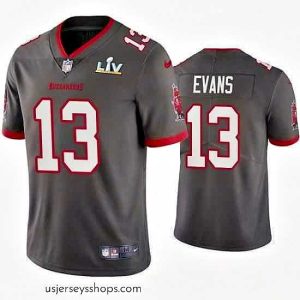 Captivating Mike Evans Buccaneers Pewter Super Bowl Lv Vapor Limited Jersey