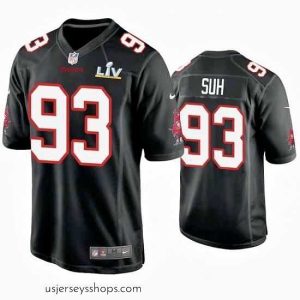 Sensational Ndamukong Suh Buccaneers Black Super Bowl Lv Game Fashion Jersey