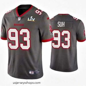 Captivating Ndamukong Suh Buccaneers Pewter Super Bowl Lv Vapor Limited Jersey