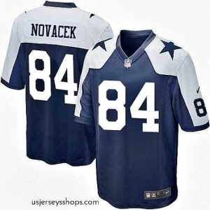 Exquisite Nike Cowboys #84 Jay Novacek Navy Blue Throwback Alternate NFL Game Jersey