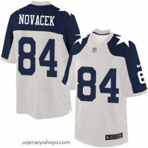 Sensational Nike Cowboys #84 Jay Novacek White Throwback Alternate NFL Limited Jersey