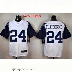 Enchanting Nike Dallas Cowboys #24 Marion Barber White Throwback Sitched NFL Jersey