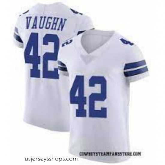 Enchanting Nike Dallas Cowboys Deuce Vaughn #42 White Vapor Limited Stitched NFL Jersey
