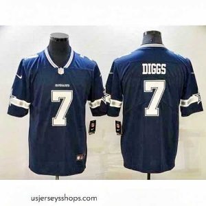 Magnificent Nike Dallas Cowboys Trevon Diggs #7 Blue Vapor Limited Stitched Jersey